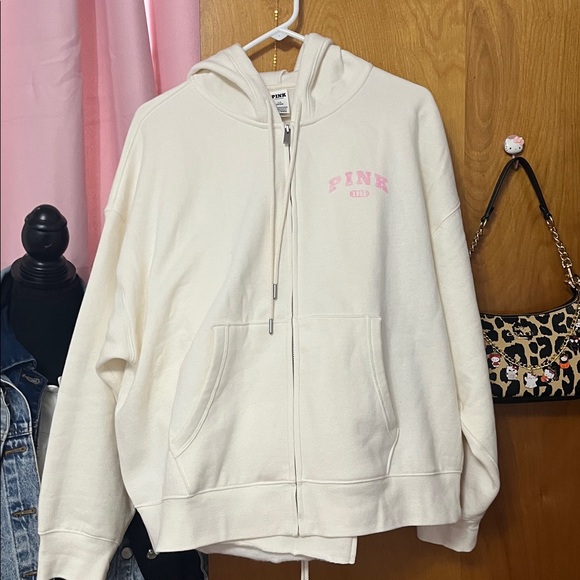 FINAL DROP! PINK Ivory Hoodie and Sweatpants Set, oversized - Picture 2 of 12